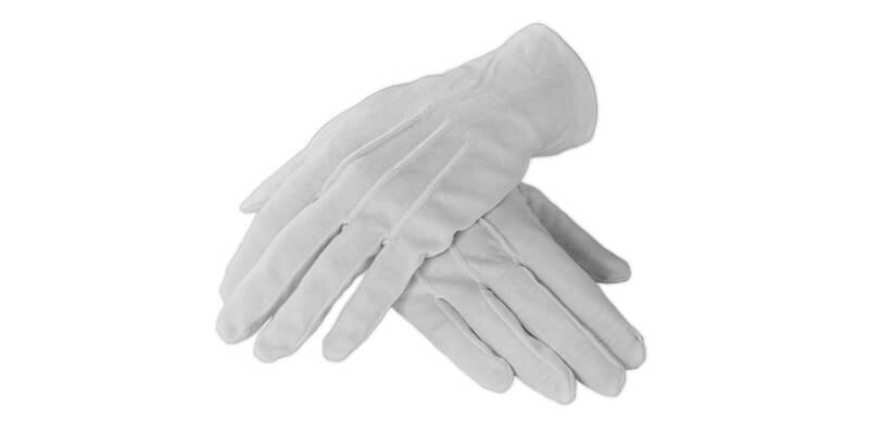 Gluren liberaal Tol Witte katoenen handschoenen